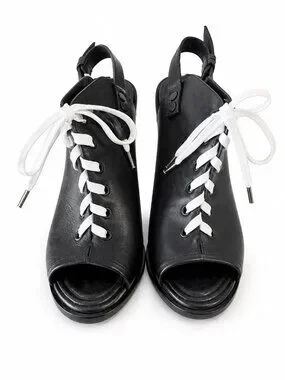 rag & bone | Shoes | Rag Bone Black Laceup Peep Toe Heels Size 4 Never ...